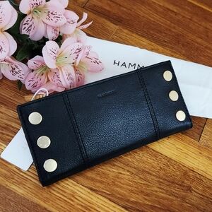 Hammitt Black Wallet with Gold Studs